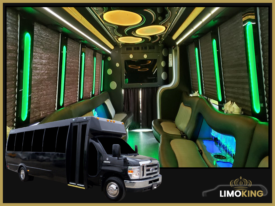 FORD E450 Black Party Bus Rental Long Island