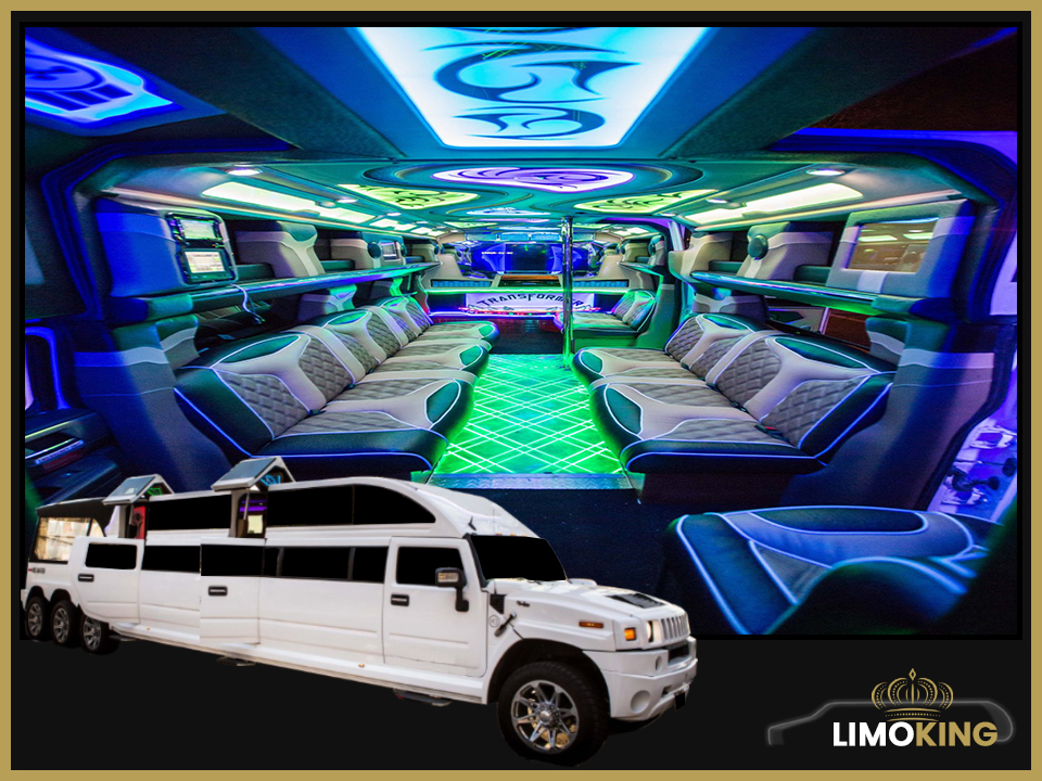White Hummer Transformer Limo Rental in Long Island, NYC