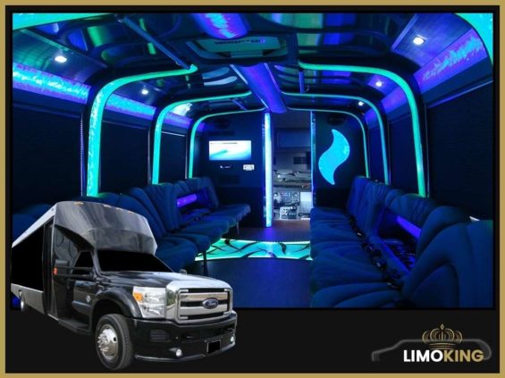 FORD F550 Black Party Bus Rental Long Island